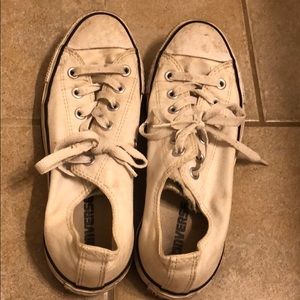 Low rise white converse